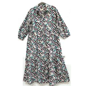 Maeve The Bettina Cotton Tiered Shirt Dress sz S